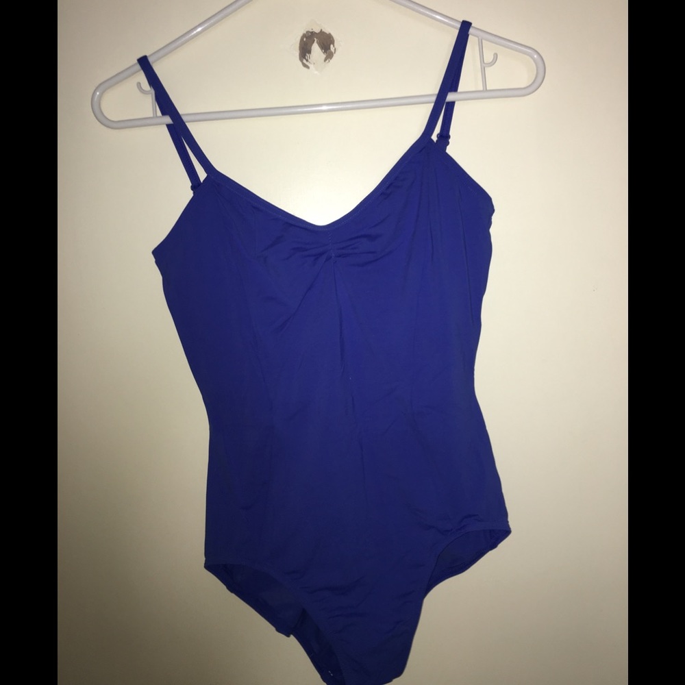 BLUE PINCH FRONT SPAGHETTI STRAP LEOTARD CAPEZIO